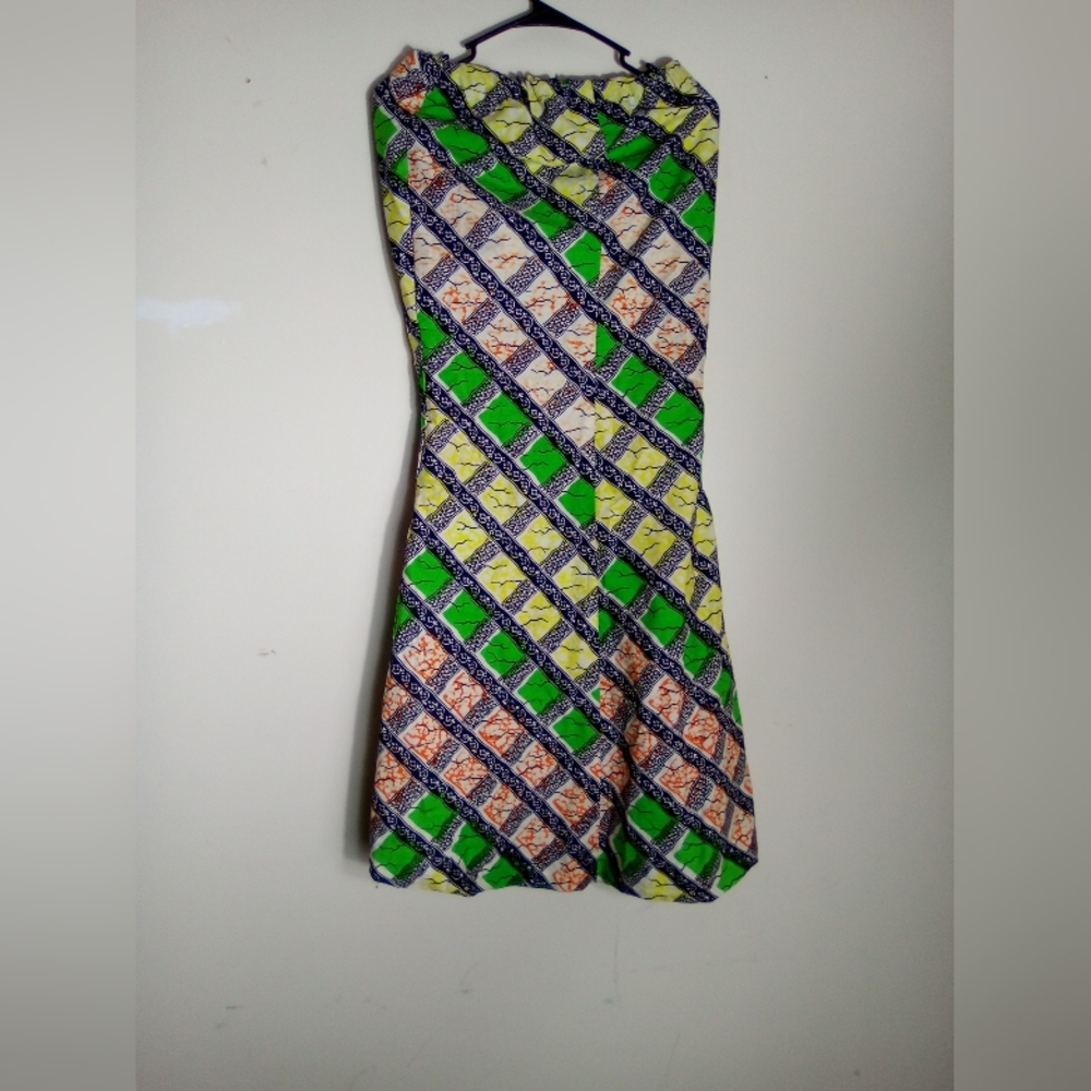 HANDMADE Elegant Green Plaid Women's Skirt 28" SMALL TIED HIPS THEN A MERMAID - Picture 2 of 5